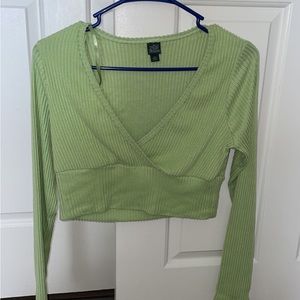 Green long sleeve top